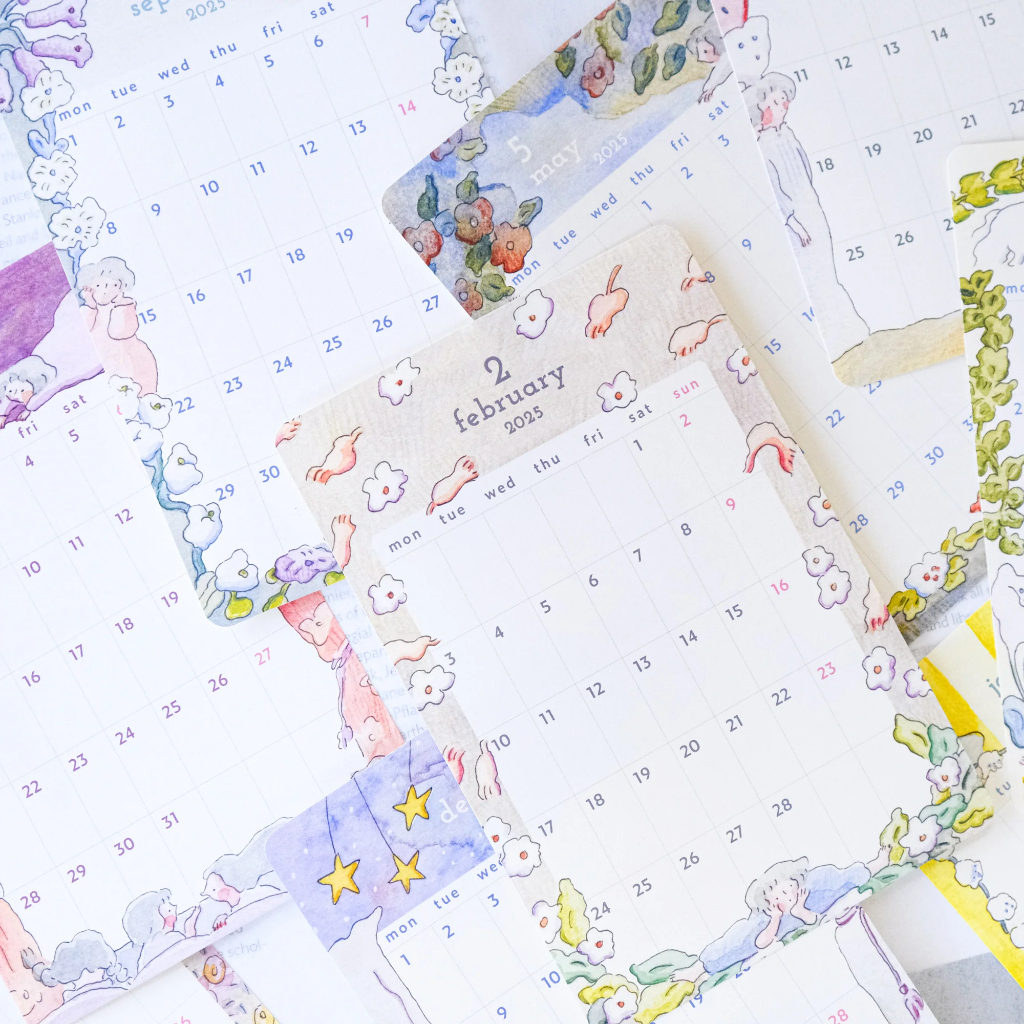 [Chiết 1 tờ] Monthly Planner Sticker 2025 | Chính hãng Dodolulu