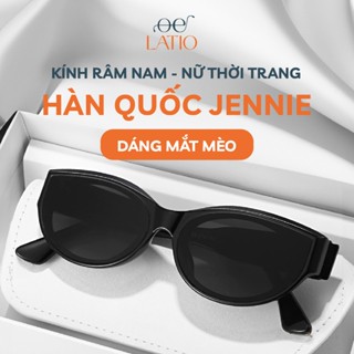 Kính râm Nam Nữ LATIO thời trang Hàn Quốc Jennie, dáng mắt mèo phong cách cá tính, thanh lịch, chống tia UV400 - KM145