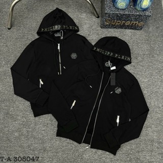 Áo Khoác Nam Philip Logo Cao Su Mũ Siêu Đẹp - Áo Khoác Nam Philip Logo Ngực Thời Trang Cao Cấp