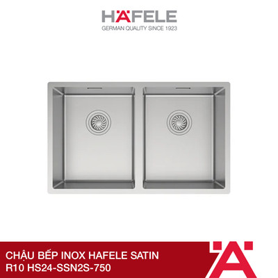Chậu bếp Inox Hafele Satin R10 HS24-SSN2S-750