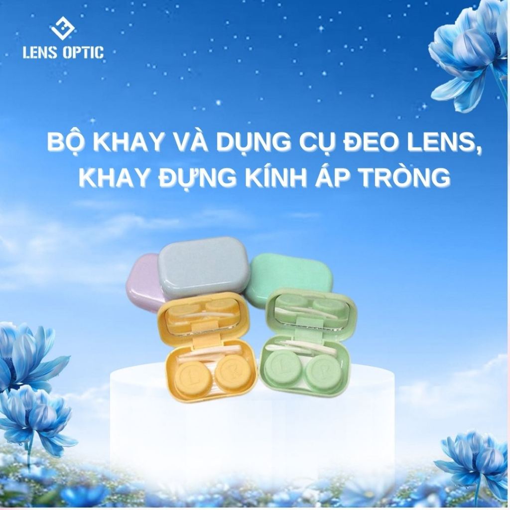 Bộ Khay Và Dụng Cụ Đeo Lens, Khay Đựng Kính Áp Tròng - Lens Optic