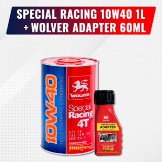  Nhớt Wolver cao cấp tổng hợp Special Racing SN 10W40 4T 1L Fully Synthetic nhập khẩu 100% Đức & súc động cơ Adapter 60ml 
