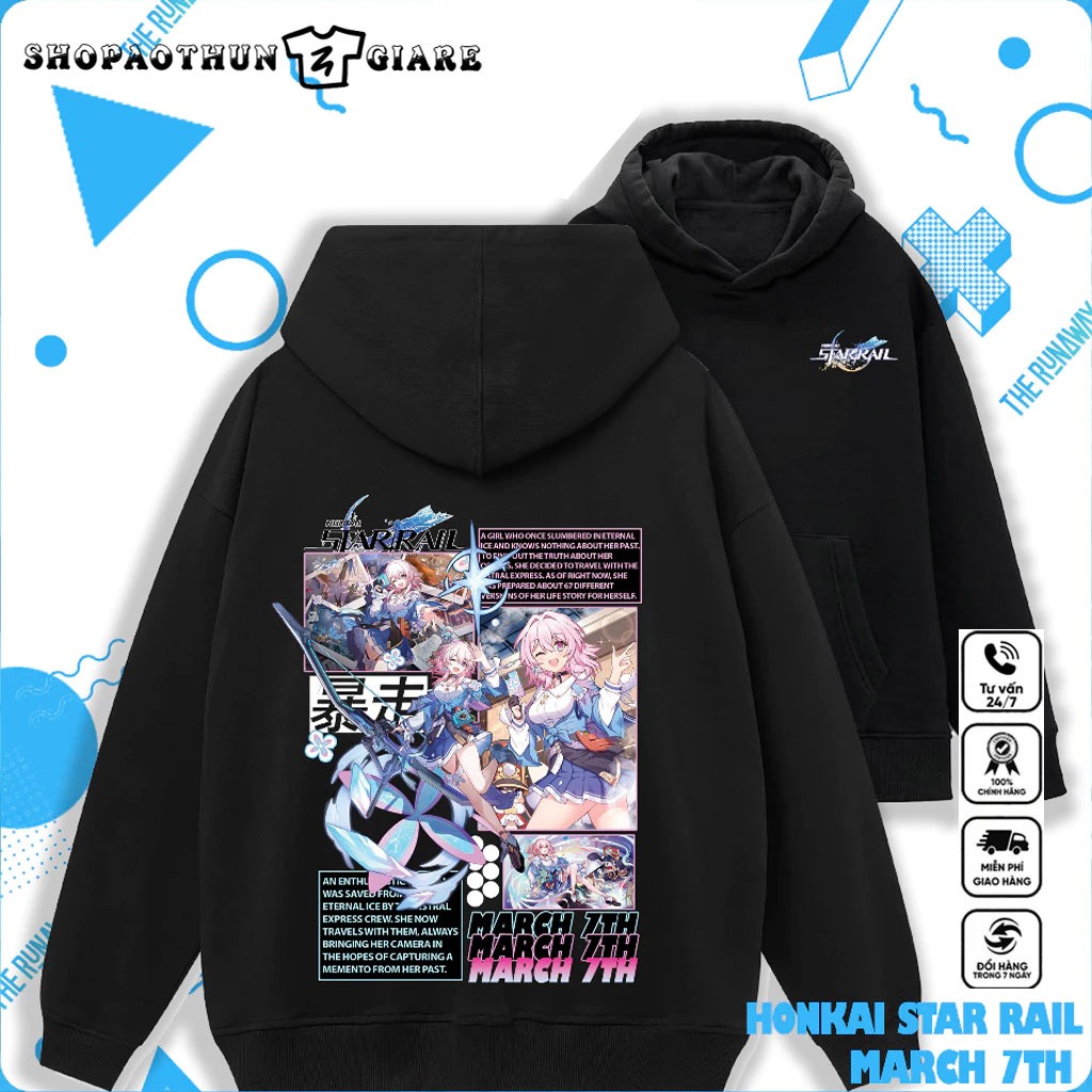 Áo Hoodie Honkai Star Rail : March 7th Maxium Nam / Nữ |SHOPAOTHUNGIARE