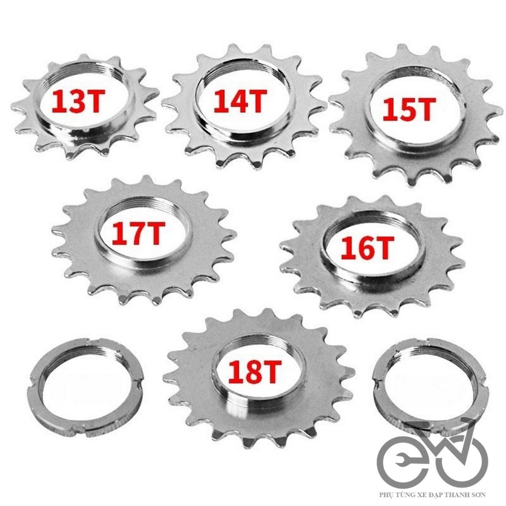 Líp chết kèm vòng ren cho xe đạp Fixed Gear 13t / 14t / 15t / 16t / 17t / 18t