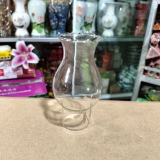 Cặp đèn dầu thủy tinh chân trụ