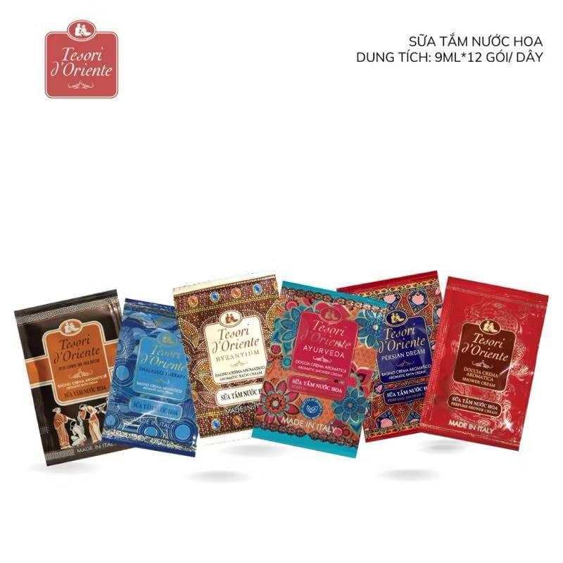 Sữa Tắm Nước Hoa Tesori d'Oriente 9ml - Làm sạch, dưỡng ẩm