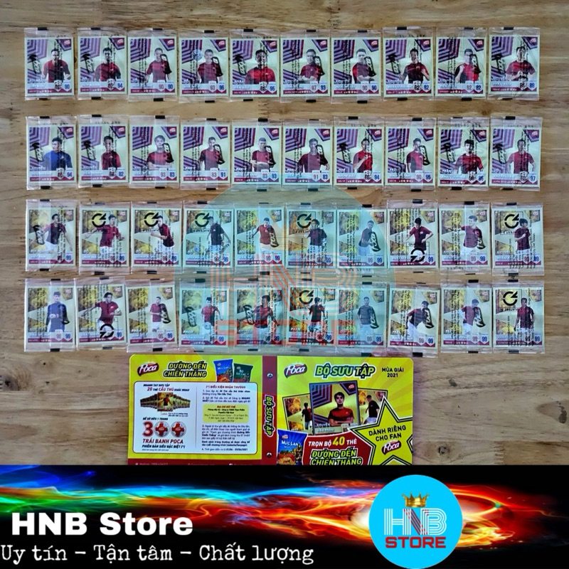 [HOT] Full bộ Album 40 cầu thủ Việt Nam Đường Đến Chiến Thắng nguyên seal - Poca Match Attax 2021
