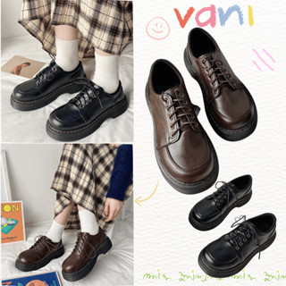 Giày Oxford Kelly nữ da trơn có sẵn 2 màu Đen Nâu CÓ SẴN - TheVani