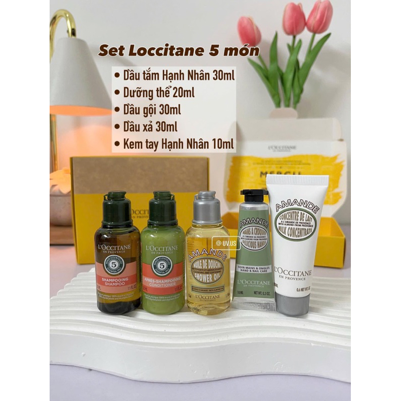 (Fullbox) Set Dưỡng Da Loccitane 5 Món Mini