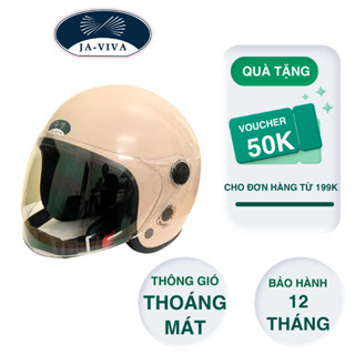 Nón Bảo Hiểm 3/4 Trùm Đầu, Mũ Bảo Hiểm 3/4 chụp tai JA - VIVA ja08 Có Kính Chống Tia UV Che Kín Mặt Nam Nữ