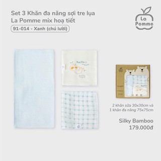 Khăn sữa, khăn đa năng sợi tre lụa La Pomme