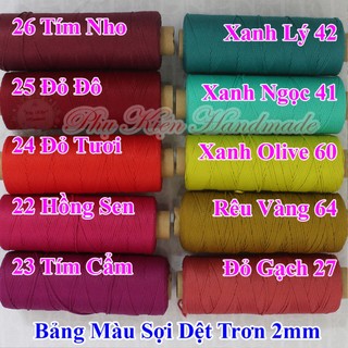 Sợi Dệt Trơn (Mã Màu: 01 - 78)