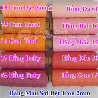 Sợi Dệt Trơn (Mã Màu: 01 - 78)