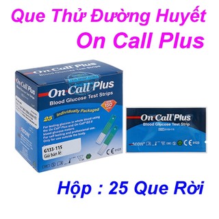 Que Thử Đường Huyết On Call Plus Hộp 50 Que