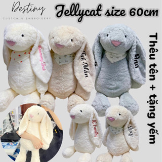 { HOẢ TỐC, TẶNG YẾM } Thỏ bông Jellycat [ SIZE 60cm ] thêu tên theo yêu cầu
