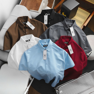 Bigsize.Bigsizemen- Áo sơ mi tay ngắn chất vải Mango cao cấp, lịch lãm thời trang bigsize nam< 130 kg