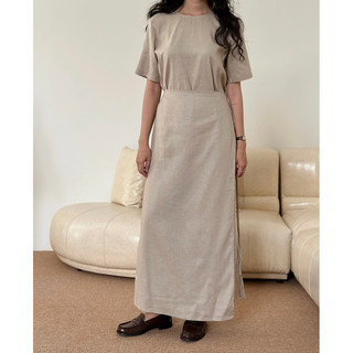 Đầm linen tà đắp chéo - ĐJ17