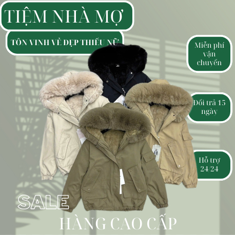 Áo khoác Parka nữ dáng ngắn hàng QC lo.ại 1