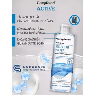 Micellar Water Compliment 400ml, Tẩy trang Compliment