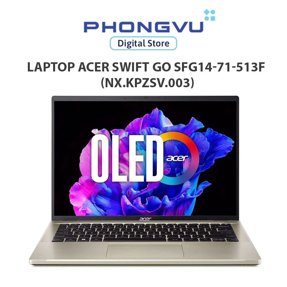 Laptop Acer Swift Go SFG14-71-513F (NX.KPZSV.003) (i5-13500H) (Vàng) - Bảo hành 12 tháng