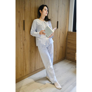 𝗛𝗮̀𝗻𝗴𝗰𝗵𝗶́𝗻𝗵 𝗵𝗮̃𝗻𝗴  Set Pyjama cổ hoa thêu Lily form rộng O.N WORKSHOP
