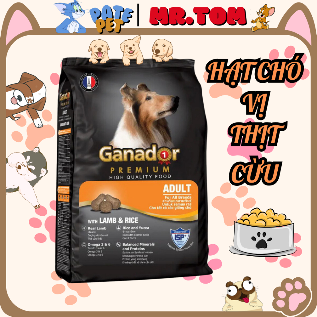 Thức ăn chó, Hạt chó trưởng thành Ganador (3KG)