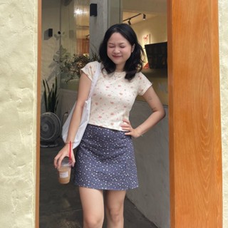 Áo Thun Hoa Nhí Cotton Fit Top - Áo Bơ Form Baby Tee ngắn fit người dễ thương by Bloommest