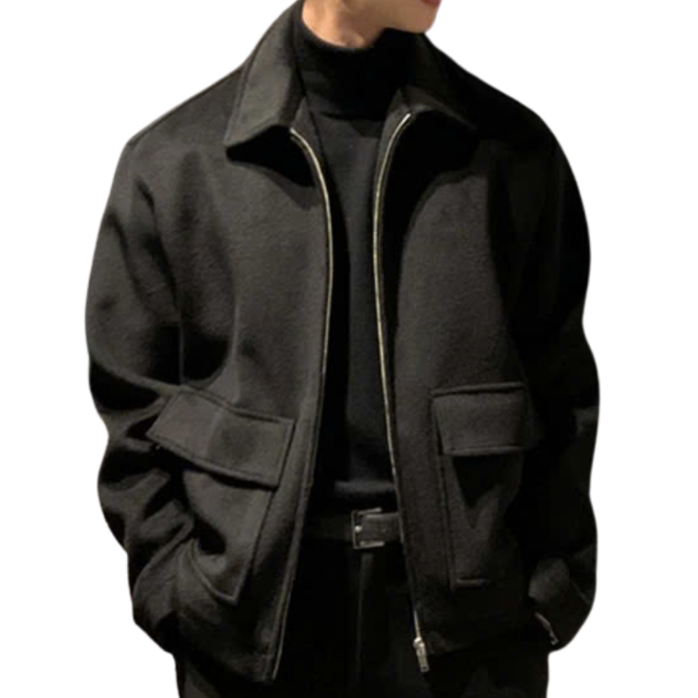 Áo khoác vải dạ thiết kế 2 túi nắp cá tính hàng 2 lớp thương hiệu Veratino