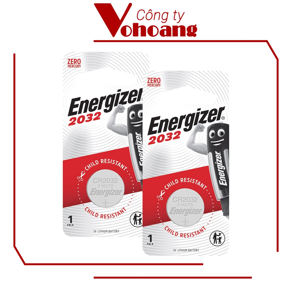 Bộ 2 Pin Energizer 2032 3V (Bạc)