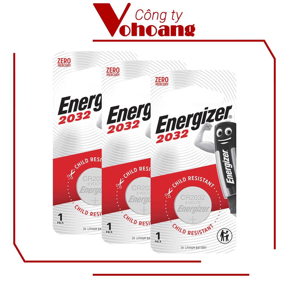 Bộ 3 Pin Energizer 2032 3V (Bạc)
