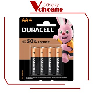 Vỉ 4 pin AA Duracell Coppertop dung lượng cao chính hãng