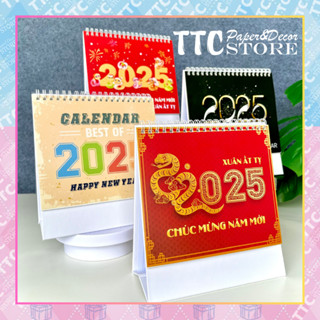  Lịch 2025 Để Bàn Size 17.5x 15cm Có Ngày Âm Lịch Thiết Kế Phong Cách Tối Giản Có Phần Ghi Chú To Do List Và Sticker 