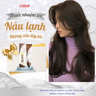 Thuốc nhuộm tóc NÂU LẠNH không cần tẩy tóc combo màu 5J tặng găng tay