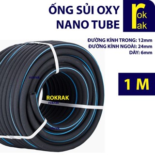 Ống sủi khí oxy Nano Tube (RokRak Nanotube sọc xanh dương hoặc xanh lá) tạo bọt mịn bền rẻ cho đảo kaldnes nuôi cá