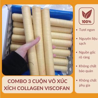 Combo 3 cuộn vỏ xúc xích size 24 NDXC. Kho đảm bảo và khẳng định vỏ chuẩn, loại 1, nhập khẩu nguyên thùng