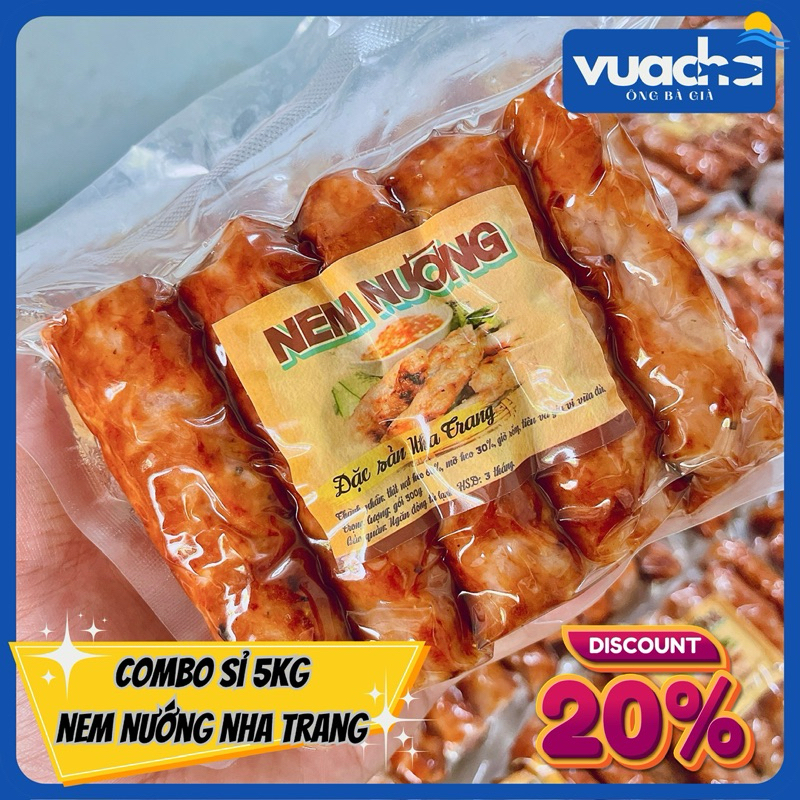   Combo 5kg  Nem nướng nha trang Loại 1 - hàng nóng - Giao hoả tốc HCM 1h 