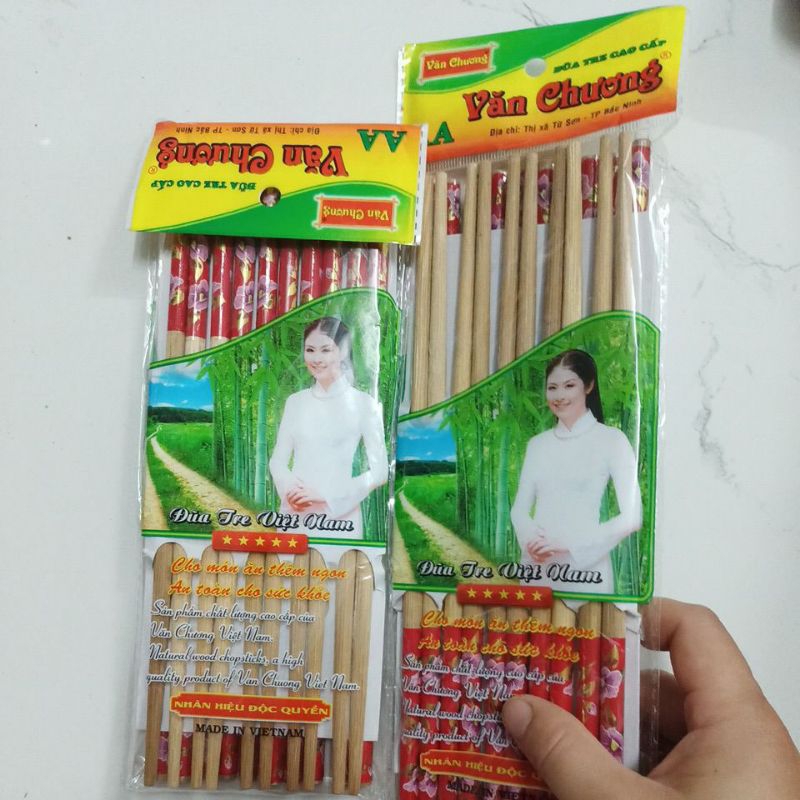 đũa tre hoa Văn Chương (10 đôi)