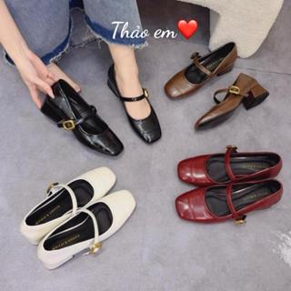 [Sẵn Hàng] giày búp bê nữ gót 3p da mềm phủ nano ( mã GC61 - Full Box]