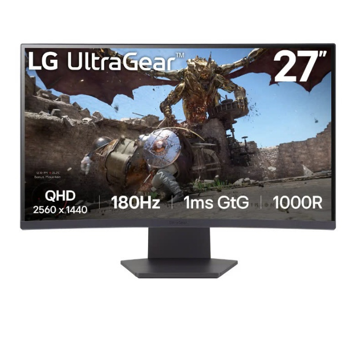 Màn hình cong LG UltraGear 27 Inch VA 2K 180Hz 27GS60QC-B.ATVQ - Hàng Chính Hãng