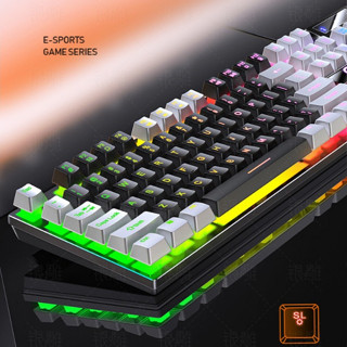 Bàn phím giả cơ K500 chống nước led 7 màu chơi game đa tác vụ