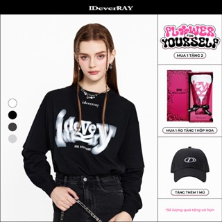 [Hộp hoa] Áo thun dài tay unisex chính hãng IDEVERRAY x Vương Hạc Đệ [Heartbeat - Rung động] Signature chất coton 260gsm