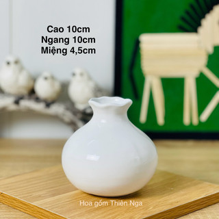 Lọ hoa gốm sứ mini - cao 9cm
