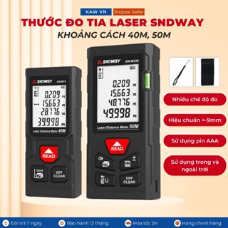 Thước đo khoảng cách bằng tia laser KAW Chính hãng SNDWAY SW-MT4 40m, SW-MS50 50m, chuẩn xác từng mm