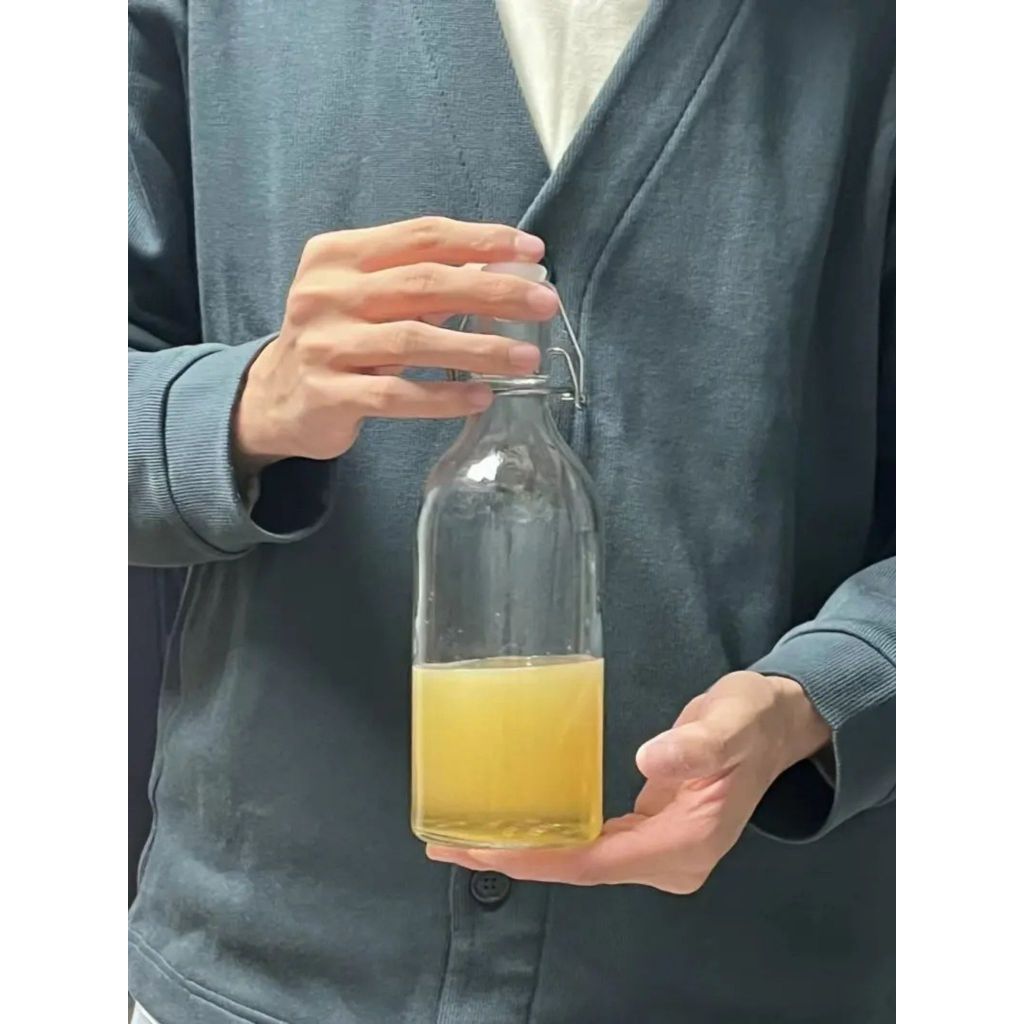 Chai thuỷ tinh 0.5L nắp gài, thích hợp đựng nước uống, nước ép, trà kombucha... KORKEN - Chính hãng IKEA