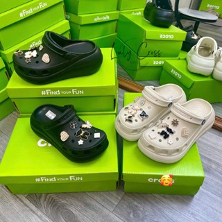   Full box  Dép Sục Cross mega crush đế cao 7cm  Tặng kèm bộ hình gắn 3D hàng sịn tùy chọn 