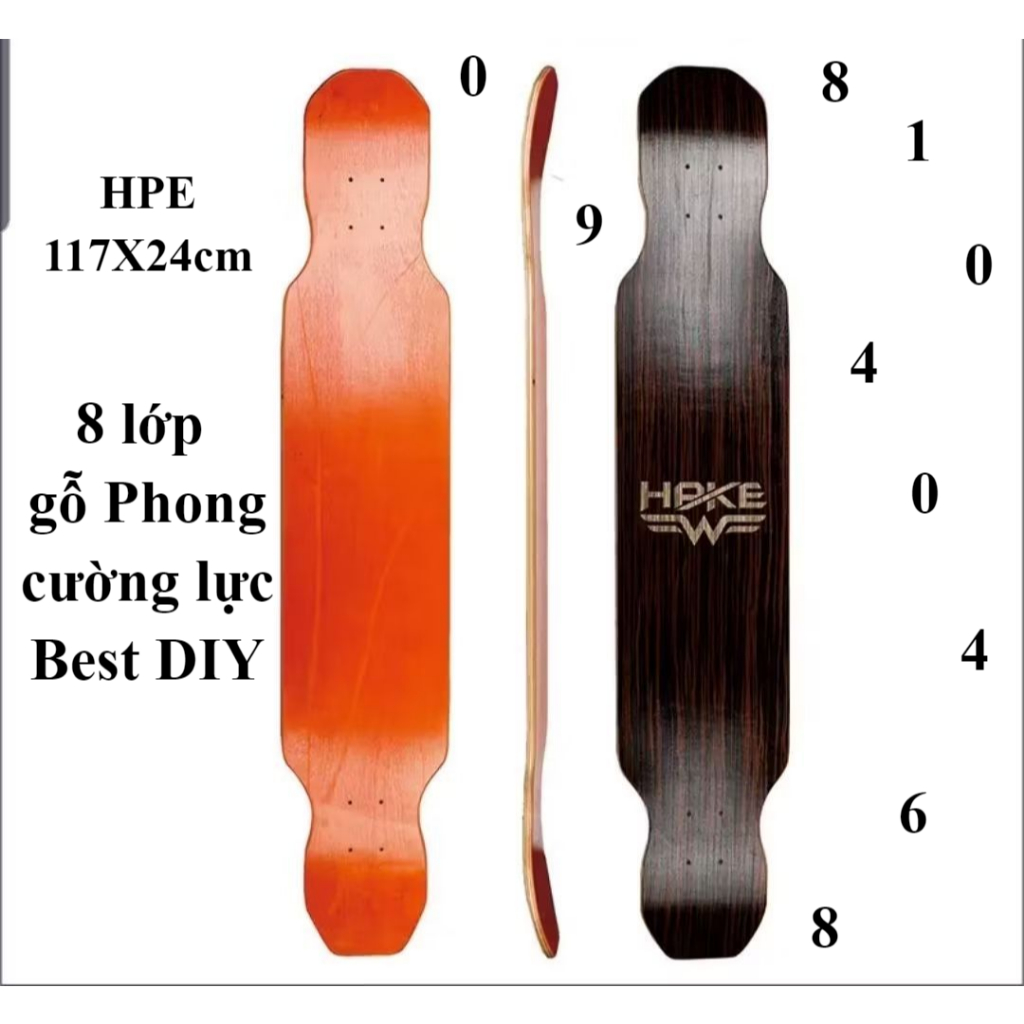 [ Thể Thao ] Ván Trượt Deck Longboard Simple Cao Cấp 8 Lớp gỗ Phong Nga Cường Lực Dành Cho DIY và th