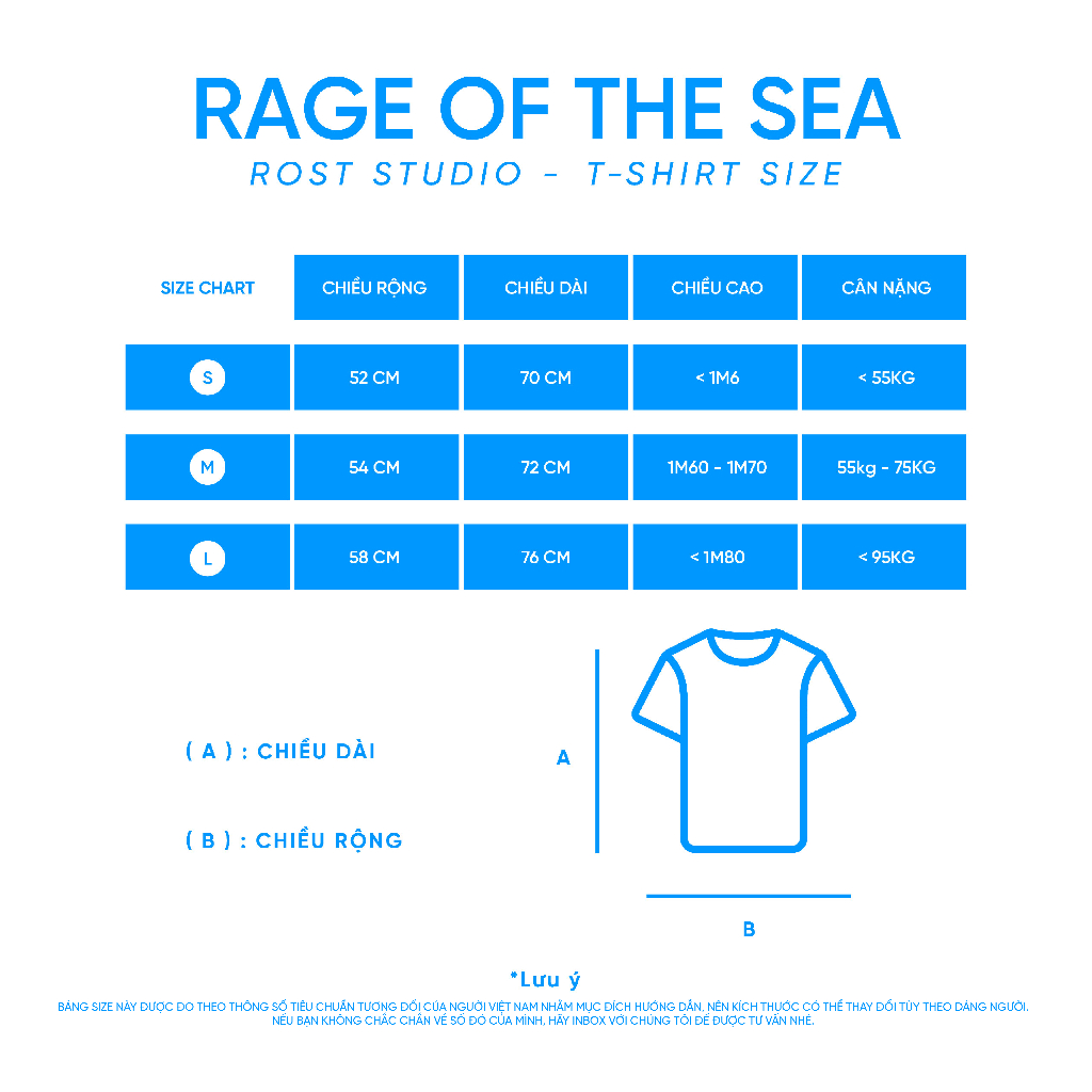 ÁO THUN/T-SHIRT CỔ TRÒN UNISEX NAM NỮ FORM ÂU RAGE OF THE SEA (ROTS STUDIO) - "ICE" | BigBuy360 - bigbuy360.vn