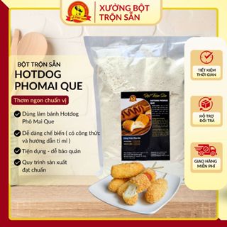 Bột Làm Hotdog Phô Mai Que Gói 1kg- Bột Làm Bánh Trộn Sẵn, Tiết Kiệm Thời Gian- Đỗ Phát Foods