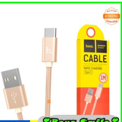 Cáp sạc bọc dù Hoco x2 Type C dài (1m)