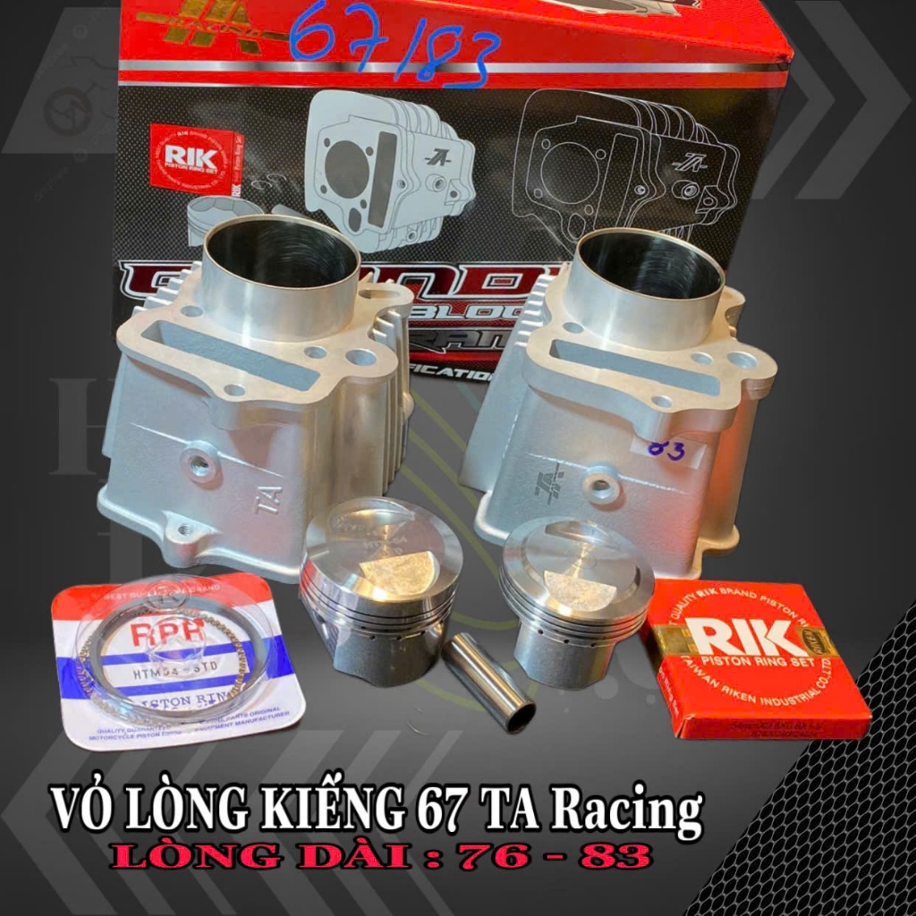 Bộ lòng kiếng TA 54mm cho xe 67 trái phôm nhỏ thân dài 76.5mm  83mm chính hãng